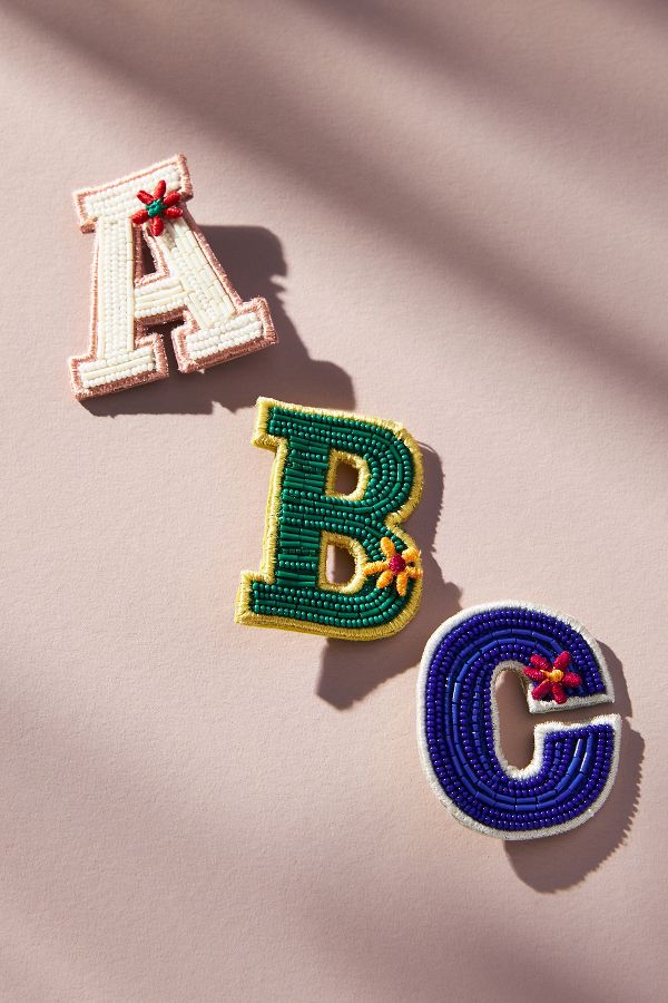 Slide View: 2: Mignonne Gavigan x Anthropologie Letterman Monogram Brooch