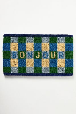 Bonjour Gingham Doormat