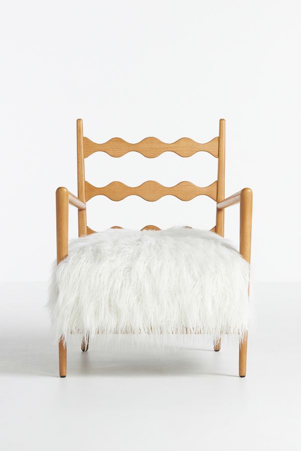 Slide View: 3: Katie Hodges Faux Fur Accent Chair