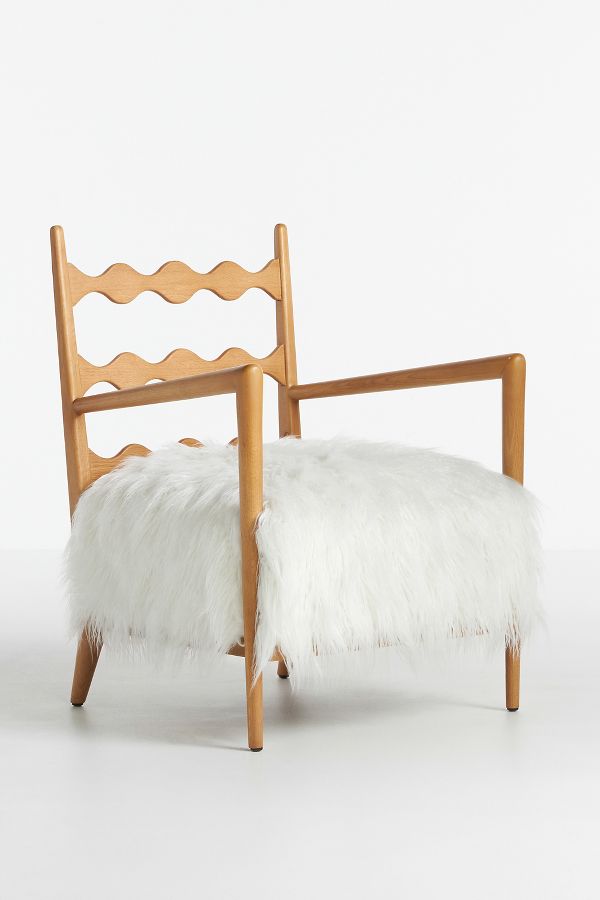 Slide View: 4: Katie Hodges Faux Fur Accent Chair