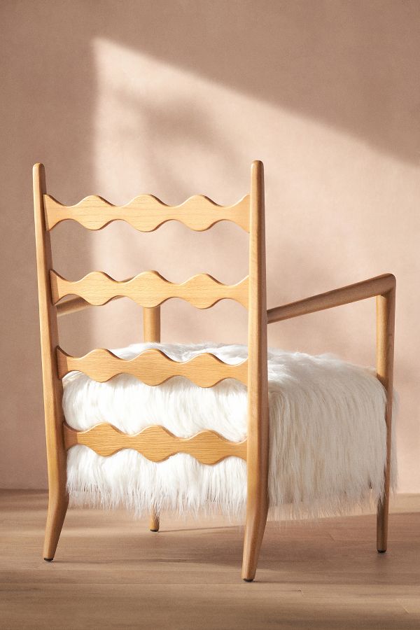 Slide View: 1: Katie Hodges Faux Fur Accent Chair