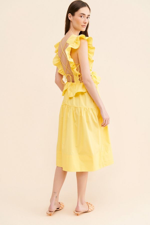 Slide View: 2: Allina Liu Camilla Midi Dress