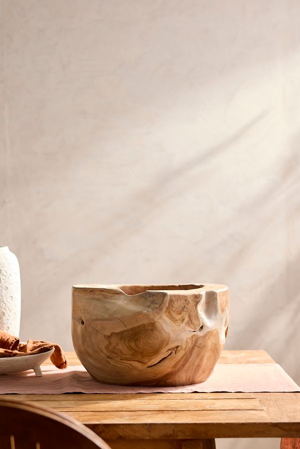 Slide View: 2: Teak Root Half Moon Planter