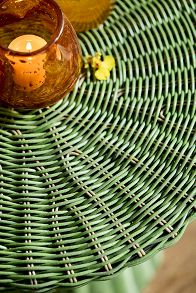 Slide View: 2: All Weather Wicker Side Table, Low