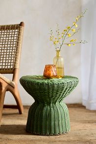 Slide View: 3: All Weather Wicker Side Table, Low