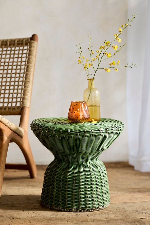 Slide View: 3: All Weather Wicker Side Table, Low