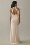 Thumbnail View 3: BHLDN Juliana High-Neck Side-Slit Stretch Crepe Maxi Dress