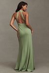 Thumbnail View 2: BHLDN Juliana High-Neck Side-Slit Stretch Crepe Maxi Dress