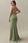 Thumbnail View 6: BHLDN Juliana High-Neck Side-Slit Stretch Crepe Maxi Dress