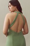 Thumbnail View 8: BHLDN Juliana High-Neck Side-Slit Stretch Crepe Maxi Dress