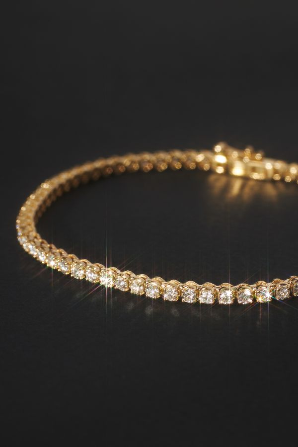 Slide View: 2: Bezel Disc Diamond Bracelet