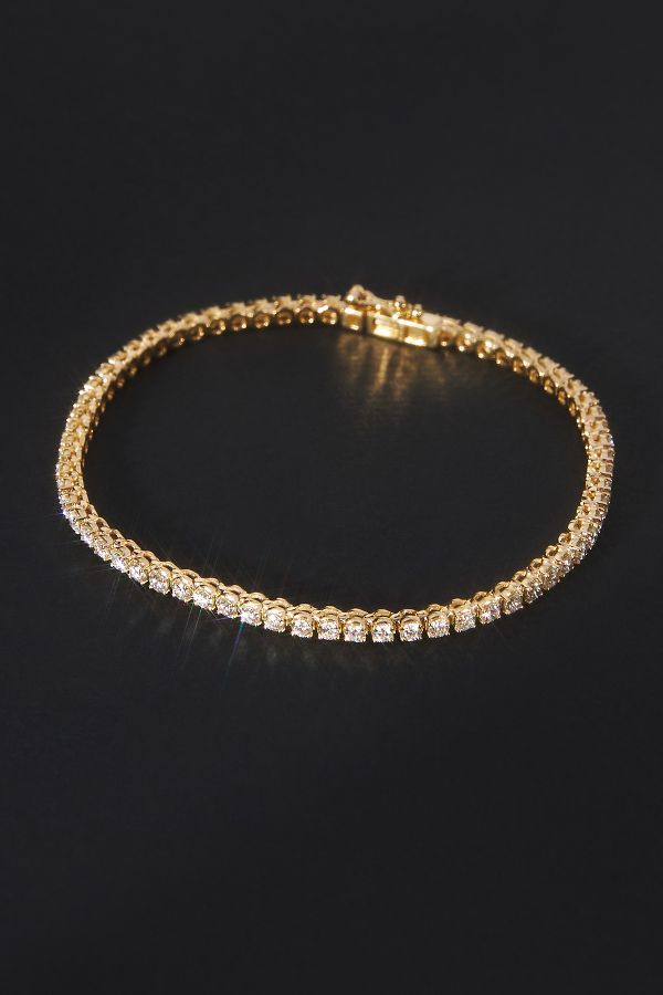 Slide View: 1: Bezel Disc Diamond Bracelet