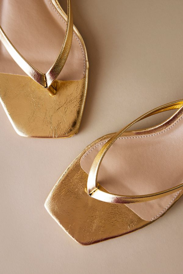 Slide View: 2: By Anthropologie Toe-Strap Kitten Heels