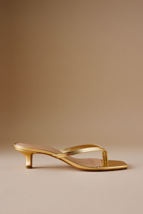 Slide View: 1: By Anthropologie Toe-Strap Kitten Heels