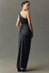 Thumbnail View 2: BHLDN Dylan Stretch Satin One-Shoulder Side-Slit Maxi Dress