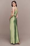 Thumbnail View 4: BHLDN Dylan Stretch Satin One-Shoulder Side-Slit Maxi Dress