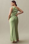 Thumbnail View 7: BHLDN Dylan Stretch Satin One-Shoulder Side-Slit Maxi Dress