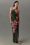 Thumbnail View 2: BHLDN Dylan Stretch Satin One-Shoulder Side-Slit Maxi Dress