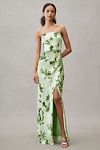 Thumbnail View 1: BHLDN Avianna Stretch Satin Strapless Side-Slit Maxi Dress