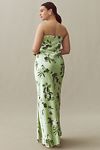 Thumbnail View 5: BHLDN Avianna Stretch Satin Strapless Side-Slit Maxi Dress