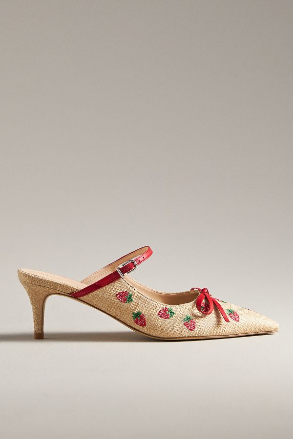 Slide View: 2: Maeve Bow Kitten-Heel Mules