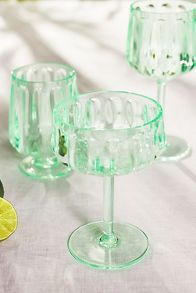 Slide View: 3: Lucia Acrylic Coupe Glasses, Set of 4