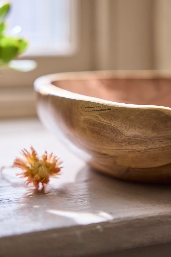 Slide View: 5: Copper + Teak Bowl