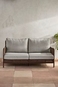 Slide View: 4: Harbor All Weather Wicker Two Seat Sofa