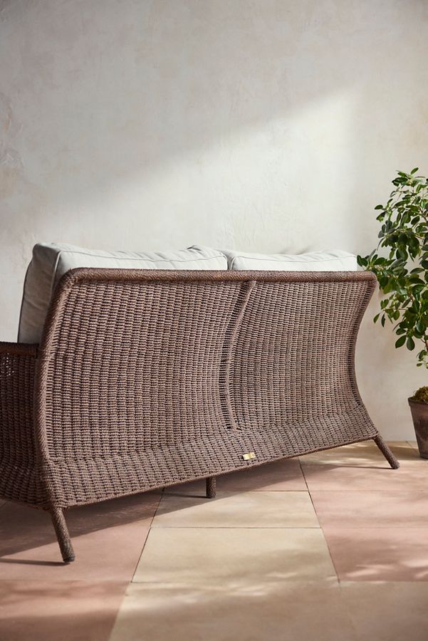 Slide View: 6: Harbor All Weather Wicker Two Seat Sofa