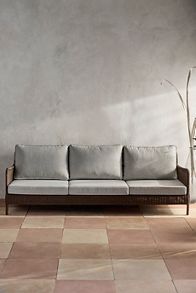 Slide View: 4: Harbor All Weather Wicker Three Seat Sofa