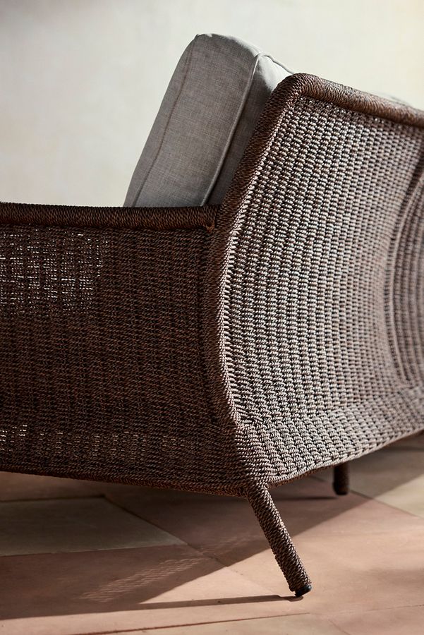 Slide View: 6: Harbor All Weather Wicker Three Seat Sofa