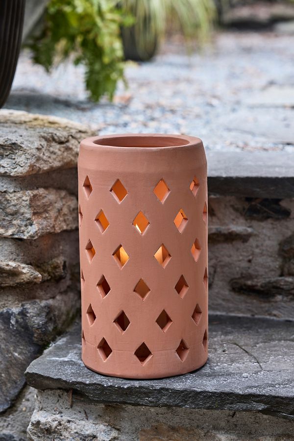 Slide View: 3: Punched Terracotta Lantern