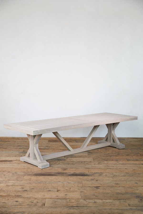 Slide View: 2: Trestle Teak Dining Table