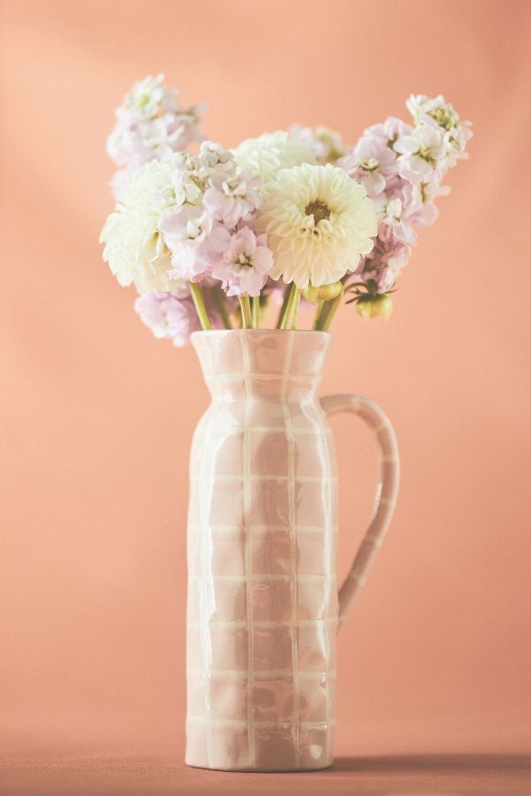 Slide View: 1: Pink Tile Ceramic Vase