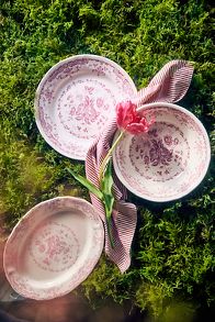 Slide View: 2: Pink Floral Side Plate