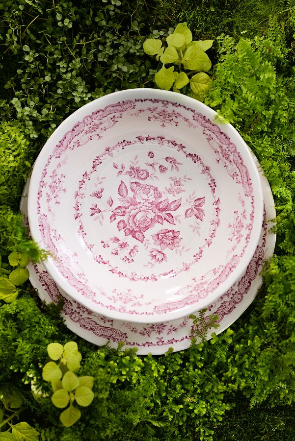 Slide View: 4: Pink Floral Bowl