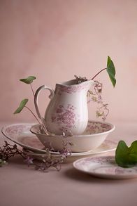 Slide View: 5: Pink Floral Bowl