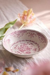 Slide View: 1: Pink Floral Bowl