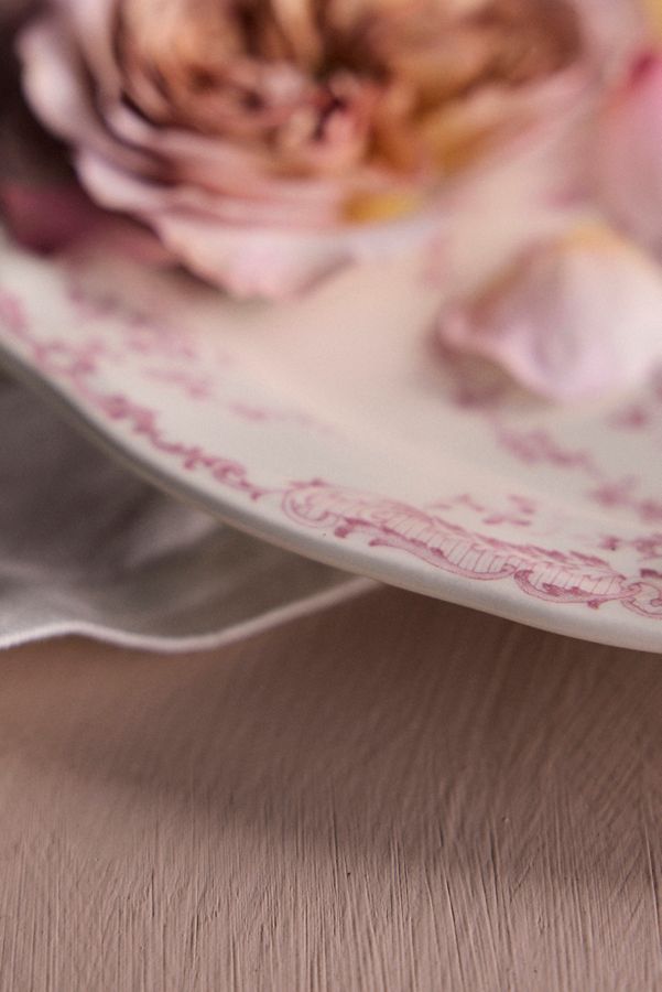 Slide View: 2: Pink Floral Serving Platter