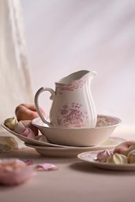 Slide View: 4: Pink Floral Serving Platter