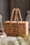 Thumbnail View 1: Woven Wood Personal Picnic Basket