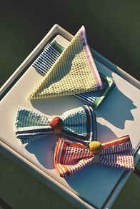 Slide View: 2: Handwoven Fruit Napkin Rings, Set of 4