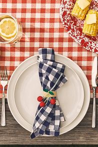 Slide View: 3: Handwoven Fruit Napkin Rings, Set of 4