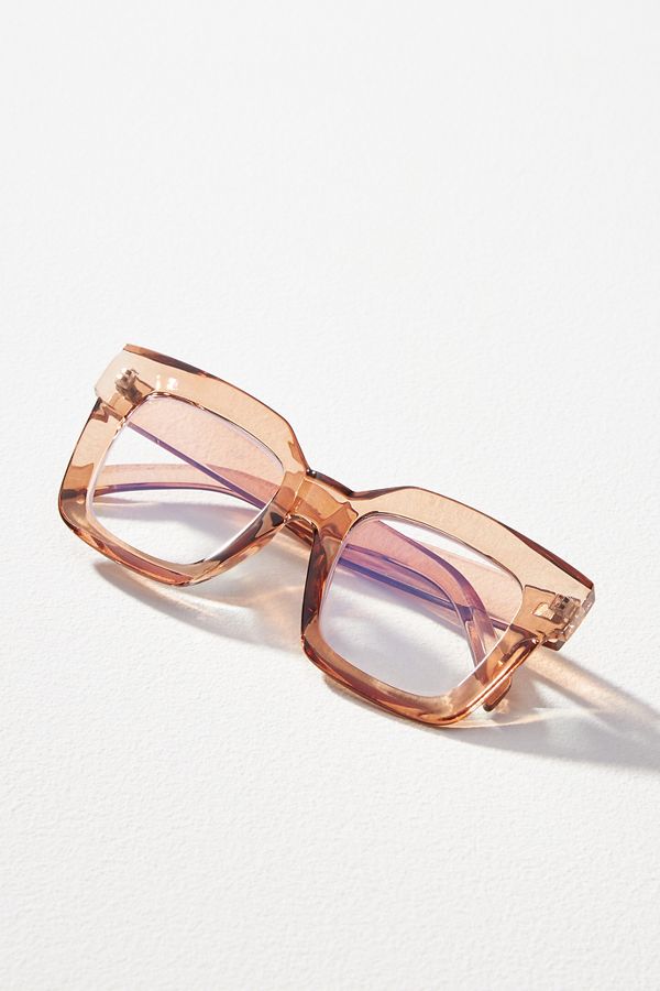 Slide View: 1: Chunky Cara Translucent Reading Glasses