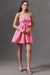 Thumbnail View 1: Sachin & Babi Sloane Taffeta Double-Bow Pleated Colorblock Mini Dress