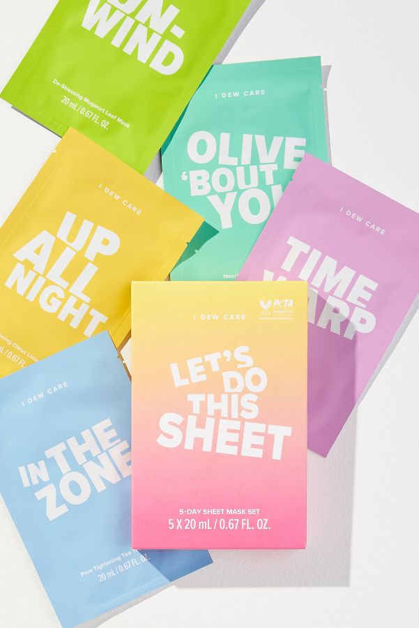 Slide View: 1: I Dew Care Let's Do This Sheet 5-Day Mask Set