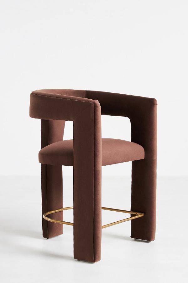 Slide View: 2: Performance Velvet Effie Counter Stool