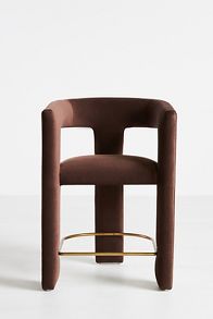 Slide View: 1: Performance Velvet Effie Counter Stool