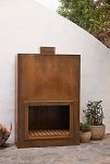 Thumbnail View 5: Weathering Steel Planed Outdoor Fireplace, Large