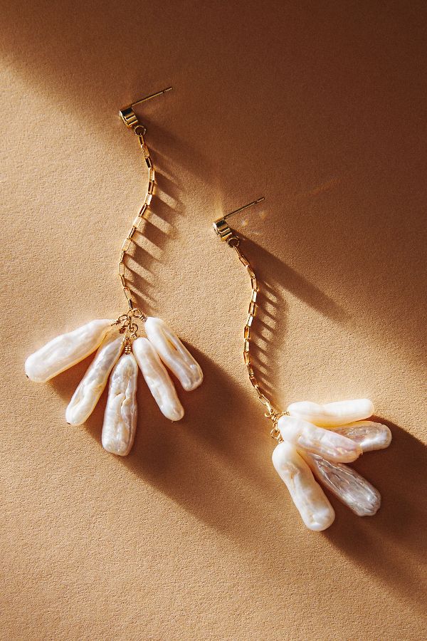 Slide View: 1: Christine Elizabeth La Plume Dangle Earrings